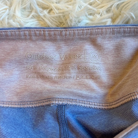 Outdoor Voices 7/8 Spring Leggings‎ size Medium pink lavender blue - Picture 7 of 8
